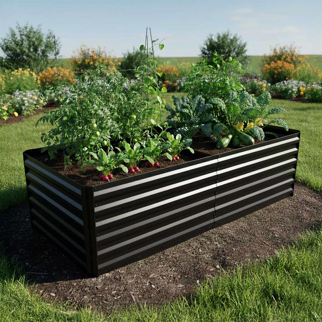 Galvanized Raised Garden Bed 57x180x90cm