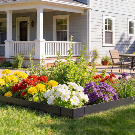 Galvanized Steel Landscape Edging, 10-Pack, 40 x 4.5 in, Black