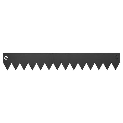 Galvanized Steel Landscape Edging, 6-Pack 40x6 in, Clips, Black