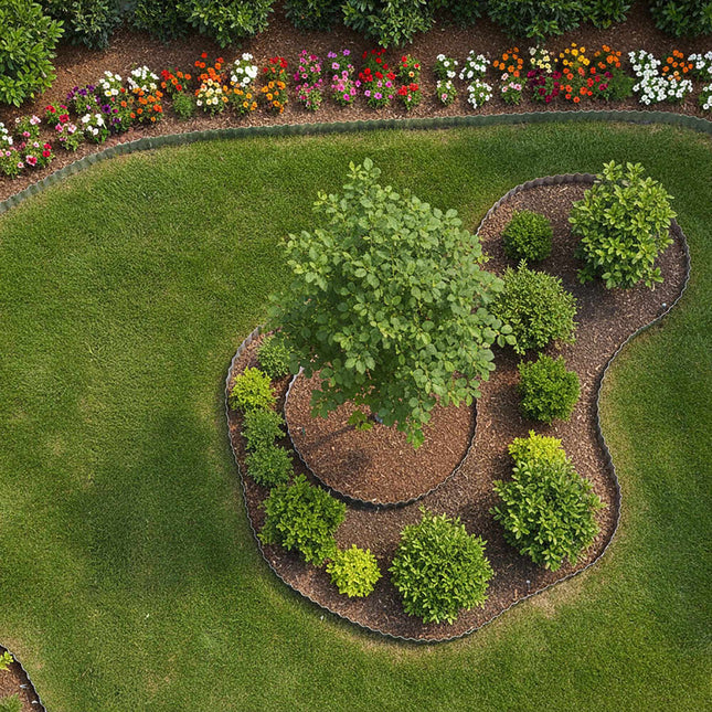 Galvanized Steel Lawn Edging – Weed Barrier & Mowing Edge