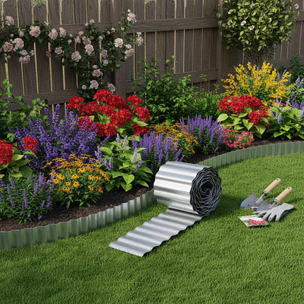 Galvanized Steel Lawn Edging for Garden Beds