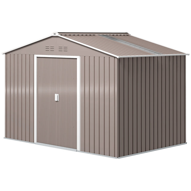 Tool shed in galvanized steel, 4.9 m², lockable and weatherproof