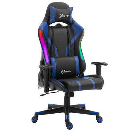 Ergonomic gaming chair with LED, adjustable armrest, high back