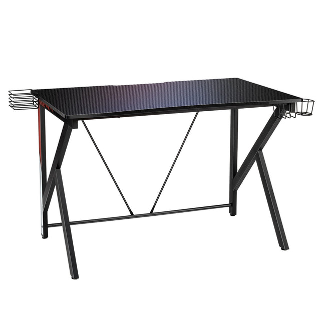 Gaming Desk 115 x 73 cm, K-Frame, Cup Holder, Storage