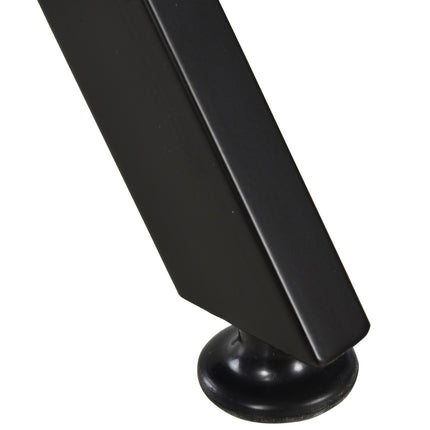 Game table with headphone hook, black steel & MDF, 120x60x90 cm