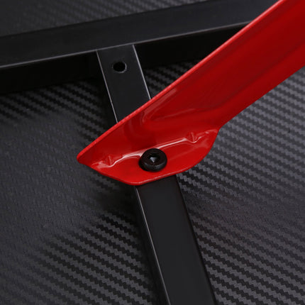 Game table with headphone hook & cup holder, black-red