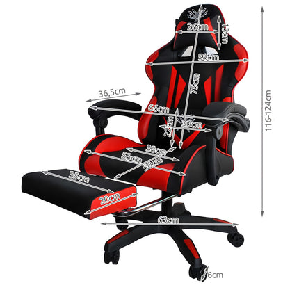 Gaming chair - black and red Dunmoon