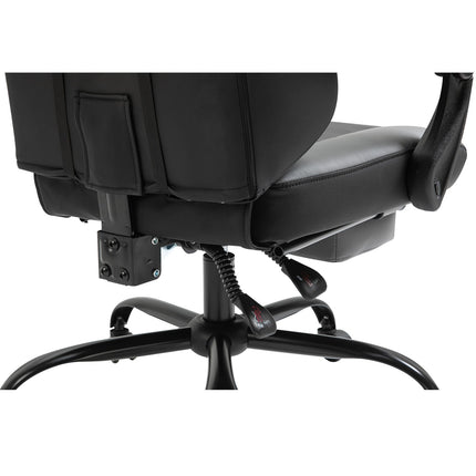 Ergonomic gaming chair, adjustable headrest & lumbar support