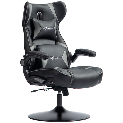 Ergonomic gaming chair with rocker, speaker, 120 kg capacity