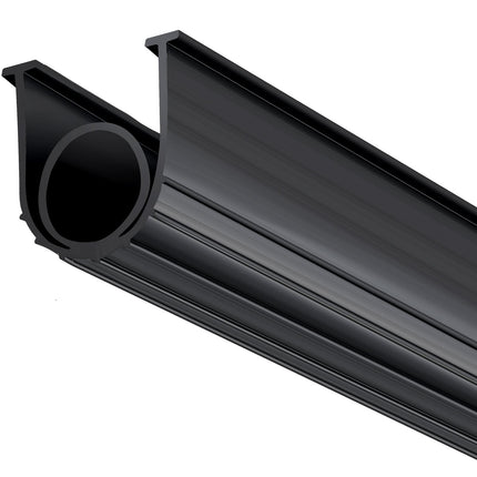 Garage Door Bottom Seal, U+O Rubber, 20 Ft, Black