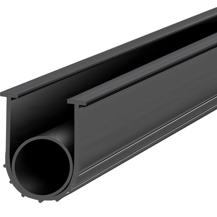 Garage Door Bottom Seal, U+O Rubber, 20 Ft, Black