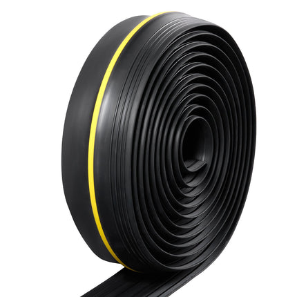 Garage Door Threshold Seal, 20 Ft PVC, Adhesive, Black