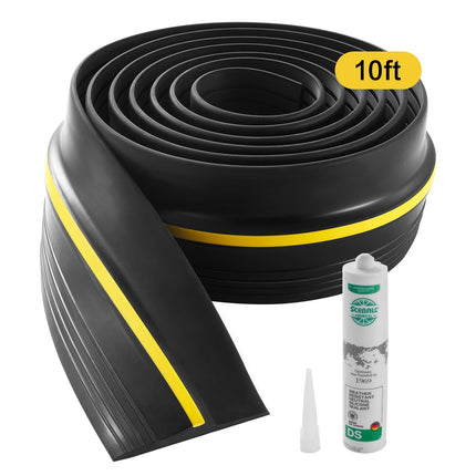 Garage Door Threshold Seal Strip, 10 ft PVC, Black