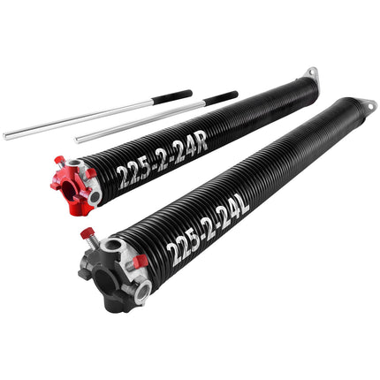 Garage Door Torsion Springs Pair, 0.225 x 2 x 24 in