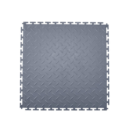 Garage Floor Tiles, Interlocking PVC Diamond Plate, 8-Pack