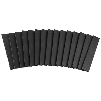 Garage Floor Transition Edge Kit, 15 Pc Male, Black