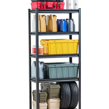 Garage Storage Shelving, 5-Tier Adjustable, 2000 lb, Black
