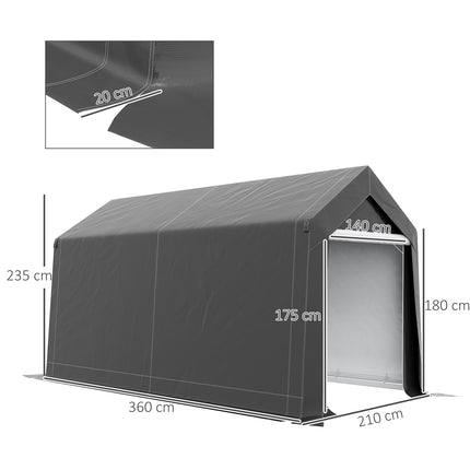 Storage tent for motorcycle and garden tools - UV and water resistant