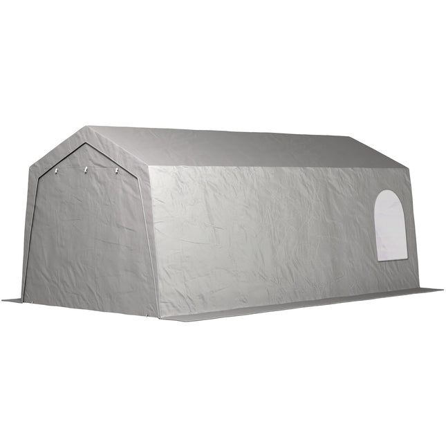 Waterproof outdoor garage tent - 300x600x250 cm, light grey