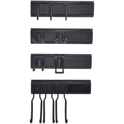 Garage Tool Organizer, Wall Mount, 600 lb, 10 Hooks