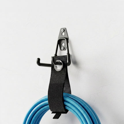 Garage Wall Hooks Set, 12-Piece PVC-Coated with Straps