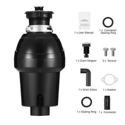 Garbage Disposal 1 HP, Continuous Feed, 3960 RPM
