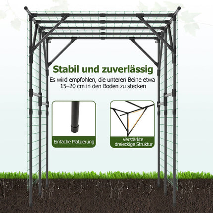 Garden Arch Trellis for Climbing Plants, 200x150x197 cm