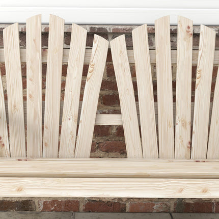 Garden bench in solid wood with armrests, 108x66x95 cm
