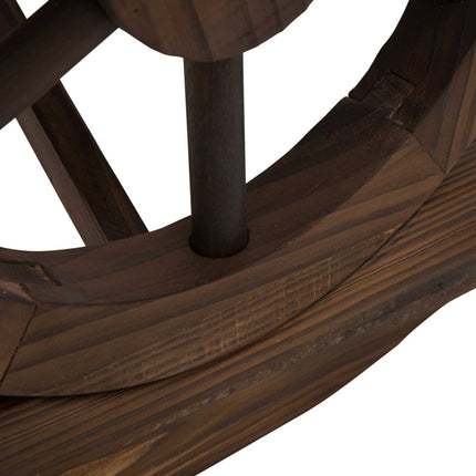 Wooden garden bench, weatherproof rustic design, 98 x 50 x 39.5 cm
