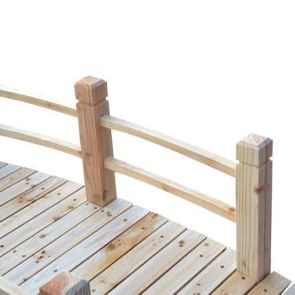 Garden bridge with railings, supports 180 kg