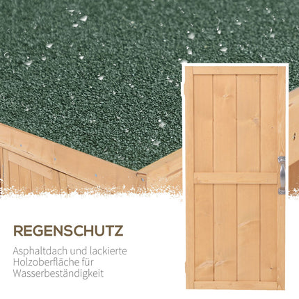 Weather resistant spruce garden cabinet, double doors, 2 compartments