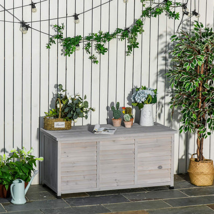 Water resistant spruce garden cabinet - large storage space