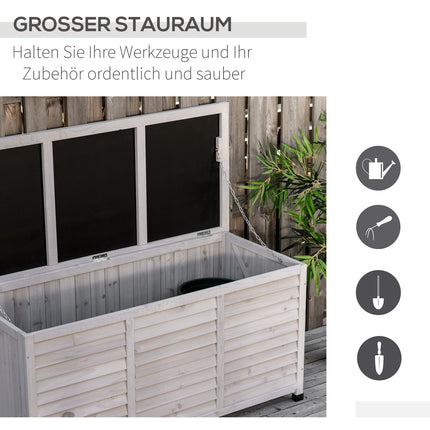 Water resistant spruce garden cabinet - large storage space