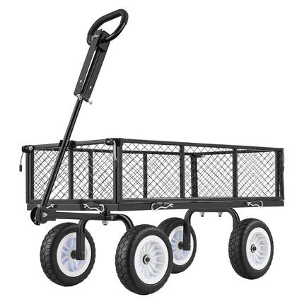 Garden Cart 900 lb, Steel Utility Wagon, 10-Inch Tires