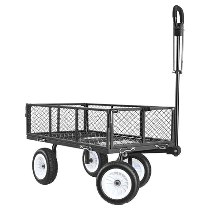 Garden Cart 900 lb, Steel Utility Wagon, 10-Inch Tires
