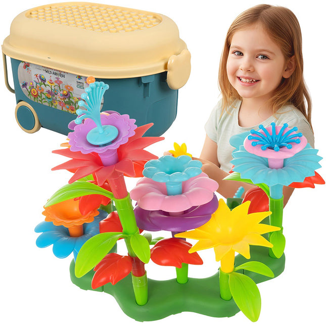 Garden Construction Blocks Set, 139 Pieces, Multicolor