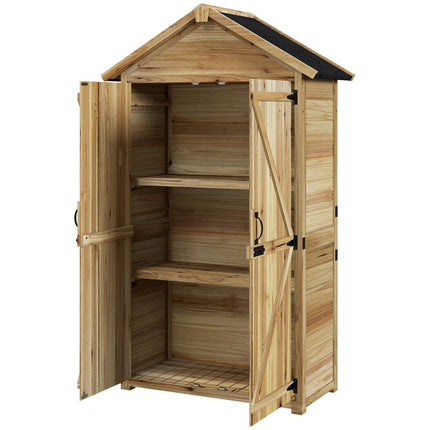 Garden shed with lock, 0.43m², asphalt roof