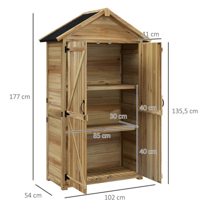 Garden shed with lock, 0.43m², asphalt roof