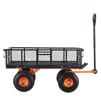 Garden Dump Cart, 880 lb Capacity, 10 in Wheels