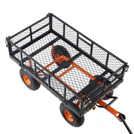 Garden Dump Cart, 880 lb Capacity, 10 in Wheels