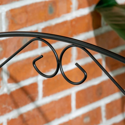 Decorative garden fence in black wire mesh, set of 4, 3.48 x 1.1 M