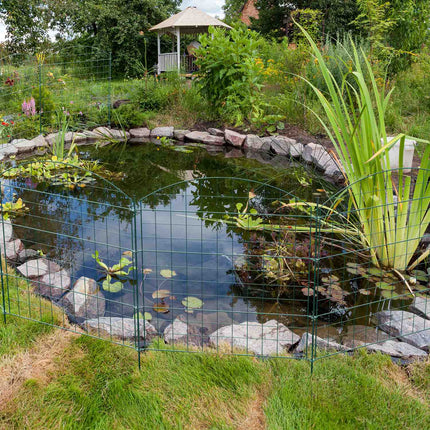 Garden Fence with 5 Metal Arched Panels
