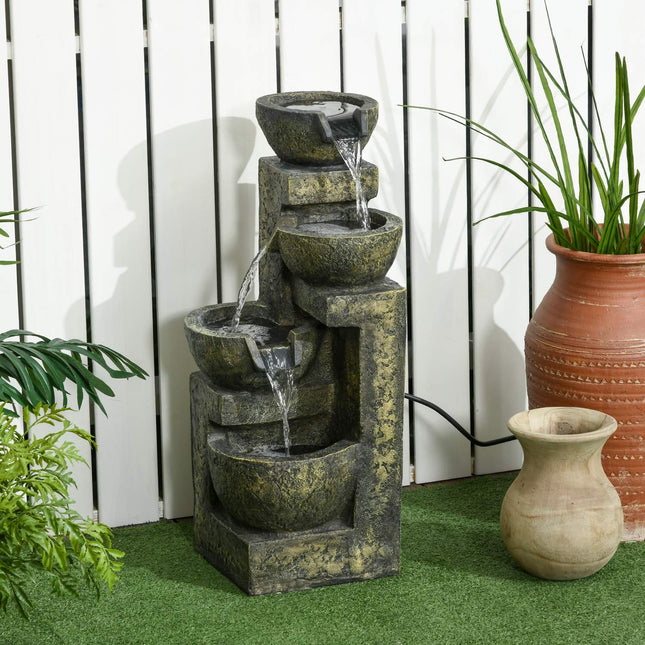 Garden Fountain Water Feature - Adjustable Resin Design