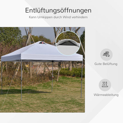 Pop-Up White Garden Gazebo 2.95m UV protection