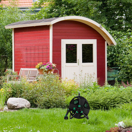 Garden Hose Reel Trolley, 30m Manual Watering