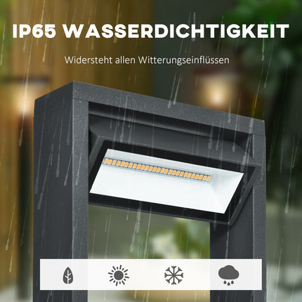 Outdoor garden bollard, warm LED, adjustable, IP65
