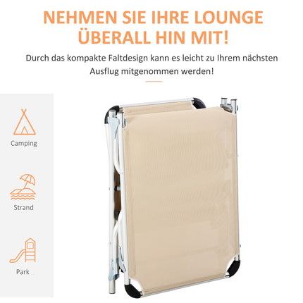 Adjustable garden chair, aluminium, ergonomic mesh