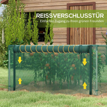 Garden insect protection net with zipper, 1.25x1.25M