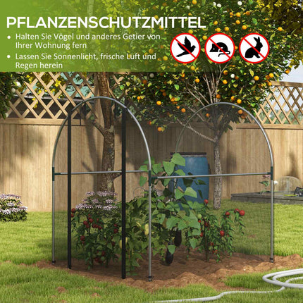 Garden plant protection net - Insect resistant, steel frame