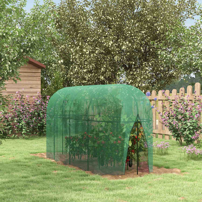 Tuinnet Plantenbeschermingstent Insectenbescherming Winddicht Ongediertebescherming Staal Groen 3X1M